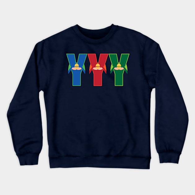 Three "Y"s Men (Three Wise Men) Crewneck Sweatshirt by BRAVOMAXXX